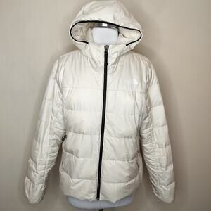 The North Face 550 Fill Down Jacket Hooded Off White Ivory